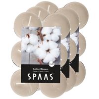 36x Geurtheelichtjes Cotton Blossom/wit 4,5 branduren - thumbnail