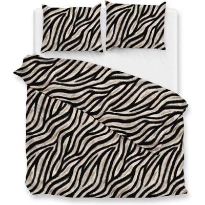Dekbedovertrek Katoen - (x240 cm) - Zwart/ Bruin Flanel - Dessin: Dieren - Zo!Home - Dekbed-Discounter.nl