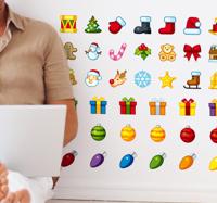 Iconische kerst decoratie sticker