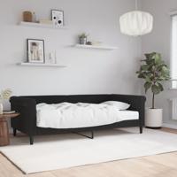 Slaapbank met matras 90x190 cm fluweel zwart