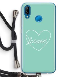 Forever heart pastel: Huawei P20 Lite Transparant Hoesje met koord