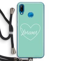 Forever heart pastel: Huawei P20 Lite Transparant Hoesje met koord