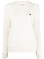 Lacoste pull à patch logo - Blanc