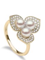 Yoko London bague Petal en or 18ct sertie de perles et diamants - thumbnail