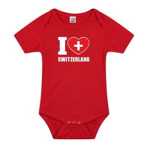 I love Switzerland baby rompertje rood Zwitserland jongen/meisje