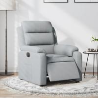 Fauteuil elektrisch verstelbaar stof lichtgrijs