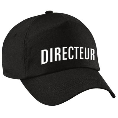 Verkleed petje kinderen - Directeur - zwart - baseball cap