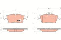 Remblokkenset, schijfrem TRW, u.a. fÃ¼r Peugeot, CitroÃ«n, Renault, Saab, Nissan, Opel, Vauxhall, Mazda, Cadillac, Volvo