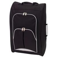 Handbagage reiskoffer/trolley - zwart - 55 x 33 x 20 cm - Cabine reistas op wielen