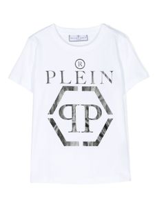 Philipp Plein Junior t-shirt à logo imprimé - Blanc