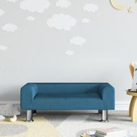 Kinderbank 70x45x26,5 cm fluweel blauw
