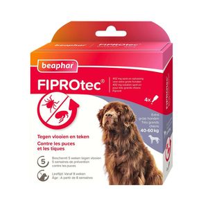 Beaphar FiproTec Spot-On Hond 40 - 60 kg - 3 + 1 pipetten