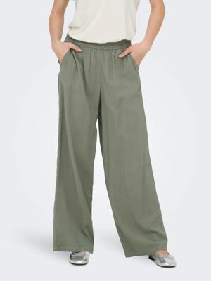 Only Onlaris Life Hw Pull-up Pant Wvn Noos Broek 4916588 Smokey Olive