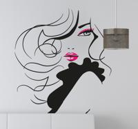 Muursticker Retro Jong en Glamorous