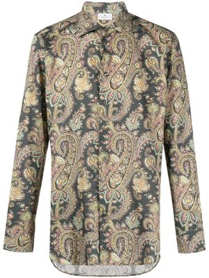 ETRO chemise en coton à imprimé cachemire - Marron