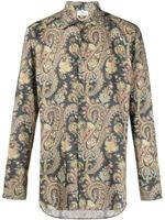 ETRO chemise en coton à imprimé cachemire - Marron