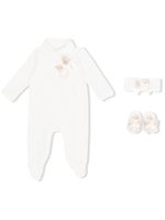 La Perla Kids grenouillère à détail de nœud - Tons neutres