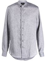 Emporio Armani chemise en lin - Gris - thumbnail