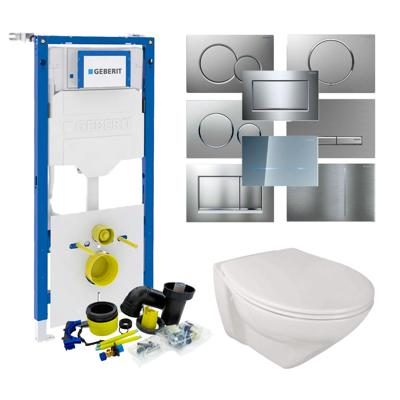 Geberit UP320 Set72 Sanindusa Plus Wandtoilet Verhoogd Rimless Softclose met Sigma Drukplaat Wit