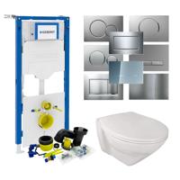 Geberit UP320 Set72 Sanindusa Plus Wandtoilet Verhoogd Rimless Softclose met Sigma Drukplaat Wit