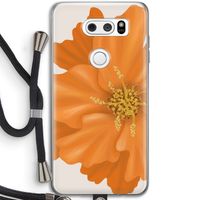Orange Ellila flower: LG V30 Transparant Hoesje met koord