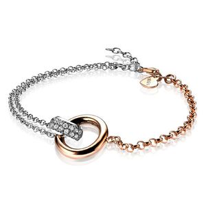 Zinzi ZIA1230 Armband zilver-en rosekleurig 19 cm