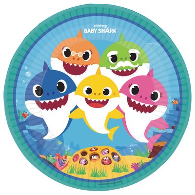 Feestbordjes Baby Shark (8st)