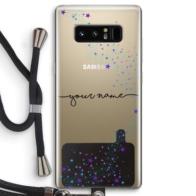 Sterren: Samsung Galaxy Note 8 Transparant Hoesje met koord