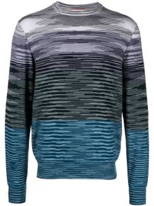 Missoni pull en laine à rayures - Bleu