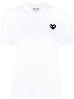 Comme Des Garçons Play polo à détail appliqué - Blanc