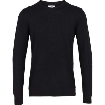 Kronstadt Trui Zwart Model Johs Merinowol Ronde Hals Regular Fit