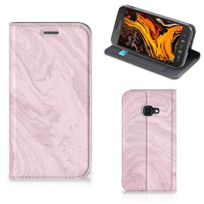 Samsung Galaxy Xcover 4s | Standcase | Marble Pink - Origineel Cadeau Vriendin