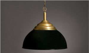 Nostalgische hanglamp antiek messing groen 10165 70cm