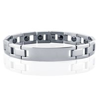 Edelstaal heren armband Tom Jaxon Magneten Graveren Zilverkleurig