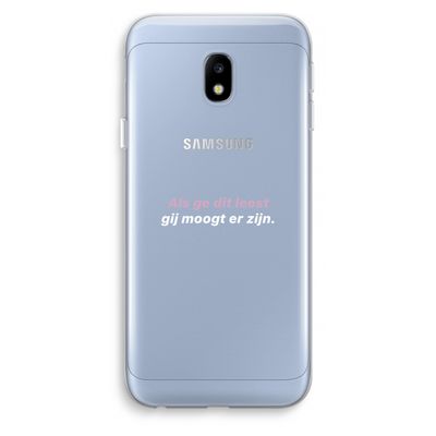 gij moogt er zijn: Samsung Galaxy J3 (2017) Transparant Hoesje