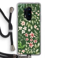 Botanical green sweet flower heaven: OnePlus 8 Pro Transparant Hoesje met koord