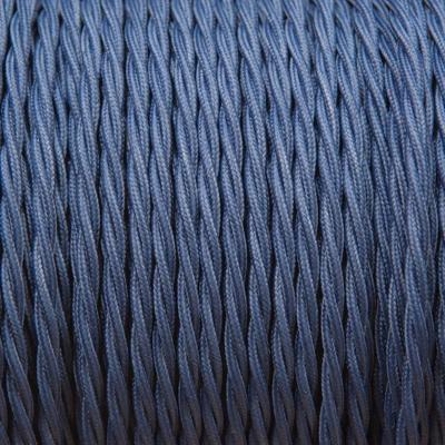 Strijkijzersnoer Navy Blauw gevlochten per meter