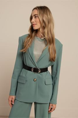 Studio Anneloes Portia Bonded Blazer 13540 Blazers 7600 Dark Sage Green