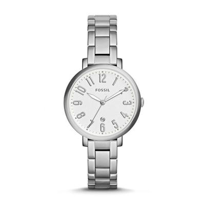 Fossil ES3969 Jacqueline zilveren wijzerplaat roestvrij stalen armbandhorloge voor dames