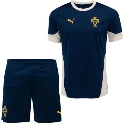 PUMA Portugal Trainingsset 2025-2026 Donkerblauw Gebroken Wit