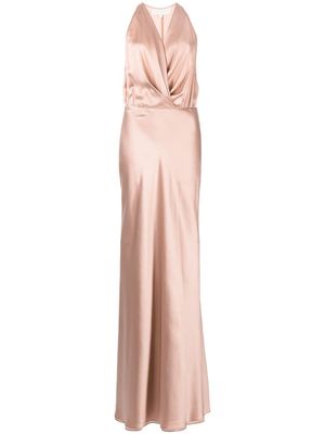 Michelle Mason robe drapée à dos-nu - Rose