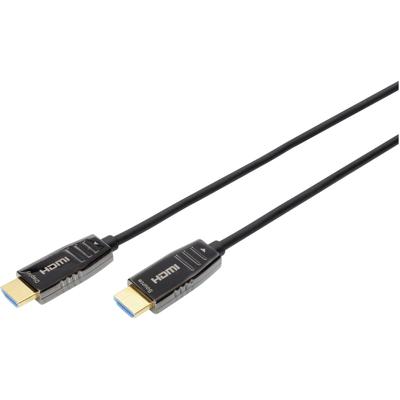 Digitus AK-330126-150-S HDMI-kabel HDMI Aansluitkabel HDMI-A-stekker, HDMI-A-stekker 15.00 m Zwart 8K UHD, Afgeschermd (dubbel)