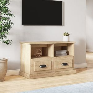 Tv-meubel 80x35x50 cm bewerkt hout sonoma eikenkleurig