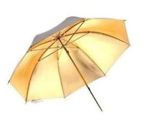 Bresser Paraplu goud/zilver 110cm wisselbaar