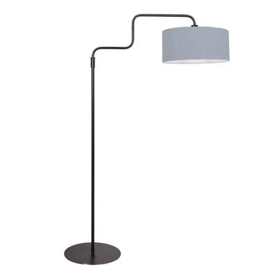 Steinhauer VloerlampBloeba zwart met lichtblauwe kap - 4166ZW