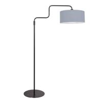 Steinhauer VloerlampBloeba zwart met lichtblauwe kap - 4166ZW