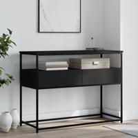 Wandtafel 100x40x75 cm bewerkt hout zwart - thumbnail