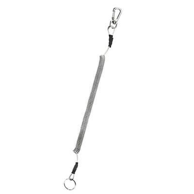 Outdoor multi-functionele anti-verloren sleutelhanger TPU voorjaar Lanyard lengte: 32cm (grijs)