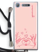 Love is in the air: Sony Xperia XZ1 Transparant Hoesje met koord