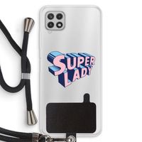 Superlady: Samsung Galaxy A22 4G Transparant Hoesje met koord